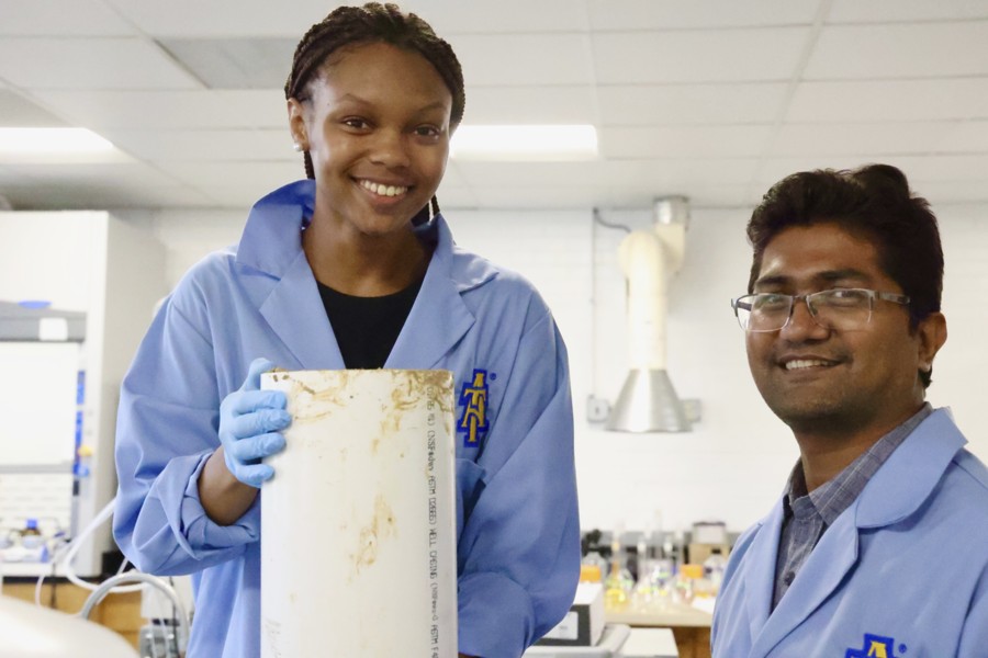 “Biological engineering is a huge resource for us”: Undergraduate scholar studies biochar’s effects in PFAS water filtration